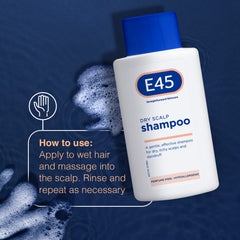 E45 with pro vitamin B5 supports hair care in closeup.