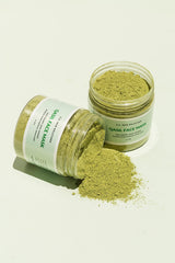 E.A. Skin Solutions Qasil powder highlighting pore minimization and smoother skin.