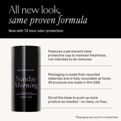 Each & Every cedar-vanilla deodorant bottle for a warm scent and smooth glide.