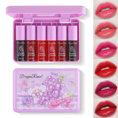 Eakroo 6 Colors Grapes Lip Tint bottle pour showing smooth buildable color