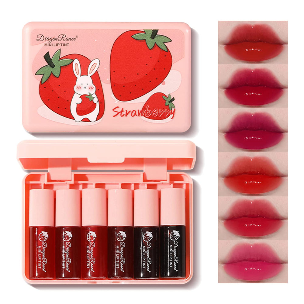 Eakroo 6 colors lip tint bottle showcases a versatile color kit for lips and cheeks.