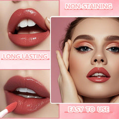 Eakroo lip tint application on lips delivers smooth, non-sticky finish.