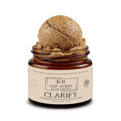 EAP Acres Clarify scrub with creamy lather for gentle exfoliation.