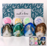 Earth and Home gemstone soap green jade with crystal inside for daily moisturizing ritual