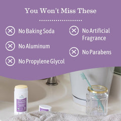 Texture swatch of Earth Mama Calming Lavender Deodorant reveals creamy, smooth application.