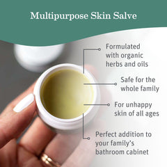 Earth Mama Organic Skin and Scar Balm tamanu oil bottle emphasizes nourishing care for scars.