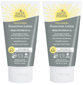 Earth Mama tinted-mineral-sunscreen-tube showing sheer color and easy squeeze design