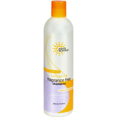 Earth Science Frag-Free Shampoo bottle front, fragrance-free formula for sensitive scalps.