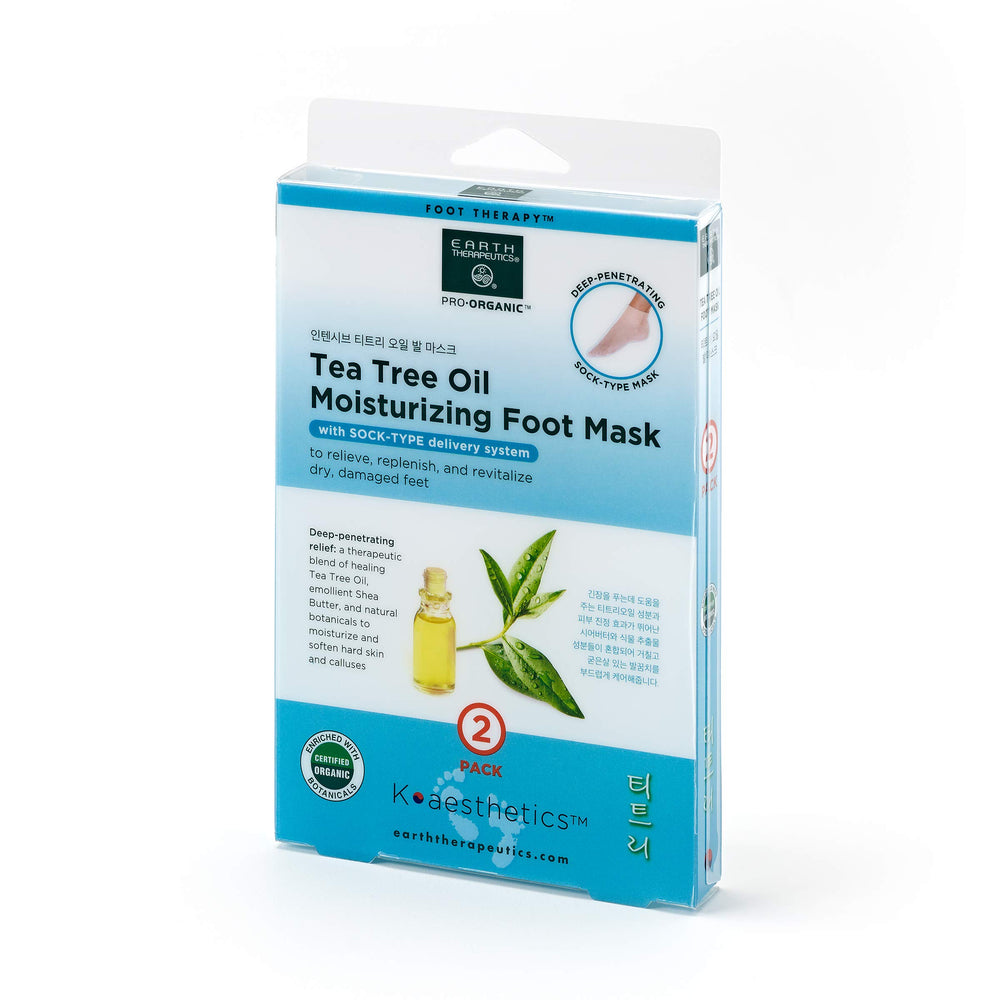 Earth Therapeutics Tea Tree Oil Foot Mask pack overview for nourishment