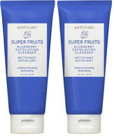 Earth To Skin Blueberry Exfoliating Cleanser bottle pour for a refreshing, antioxidant-rich cleanse.