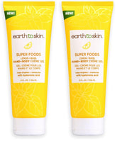 Earth To Skin Super Foods Lemon + Basil Creme Gel bottle pour for quick hydration.