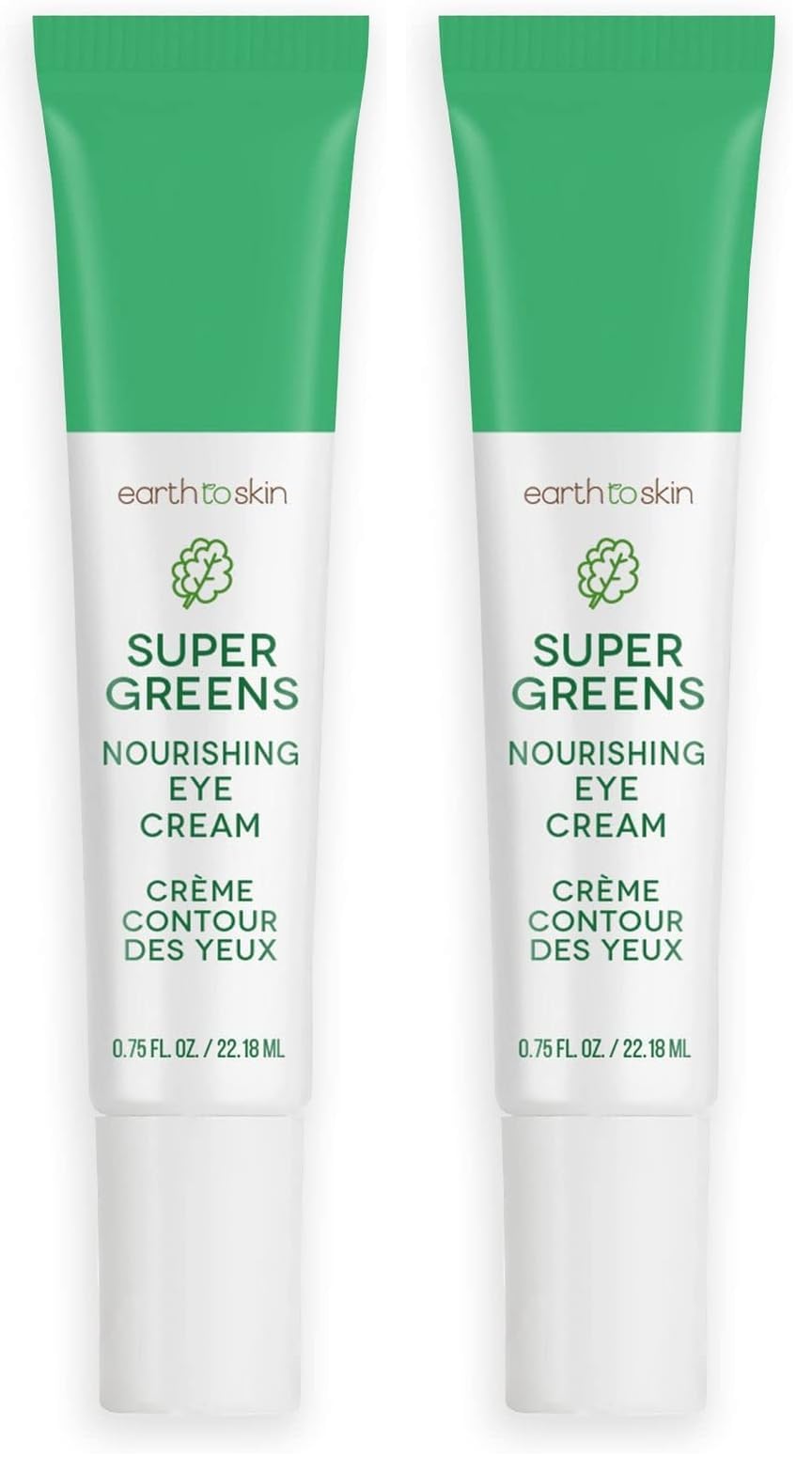 Earth To Skin Super Greens Eye Cream pack of 2 delivering daily hydration.