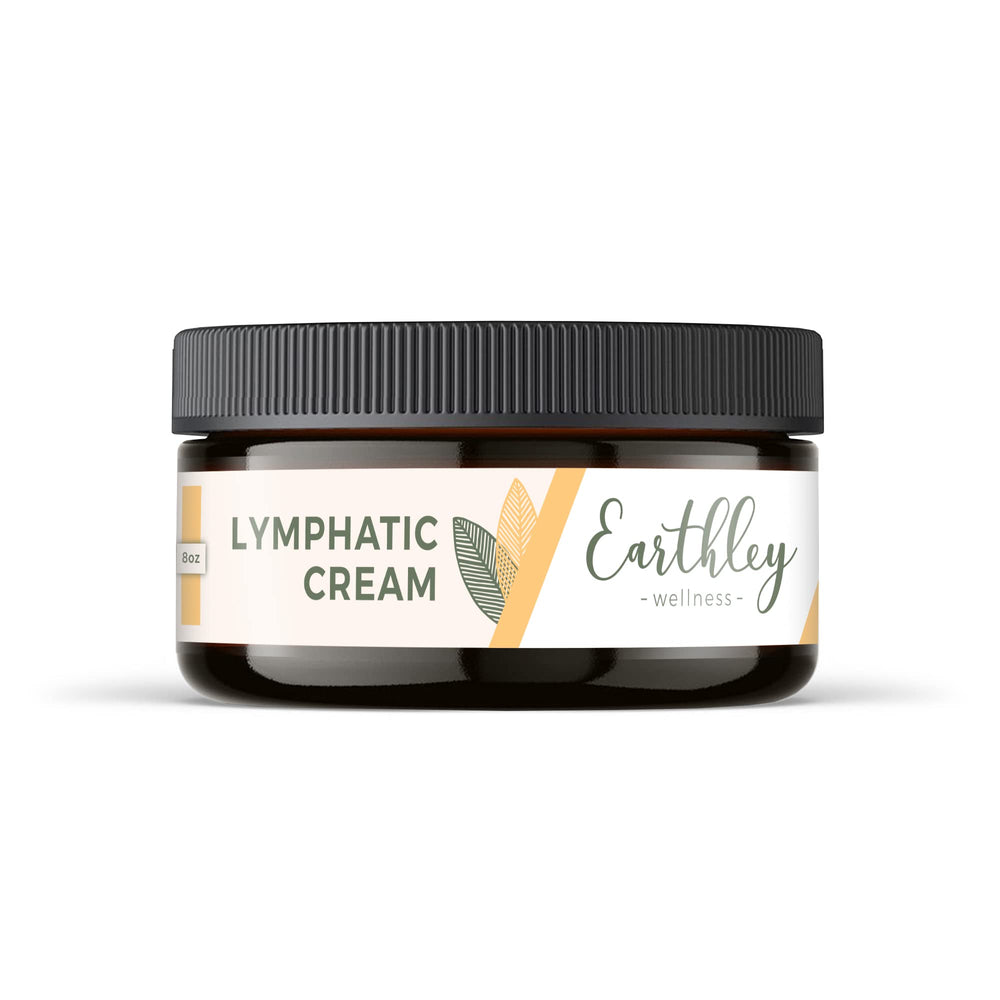 Earthley Wellness Lymphatic Cream jar front for daily use
