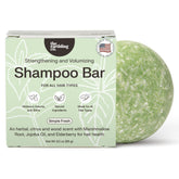 The Earthling Co. Shampoo Bar lather on wet hands for a gentle cleanse.