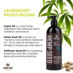 Earthly Body Hemp Seed Hand & Body Lotion argan oil boosts hydration without heaviness