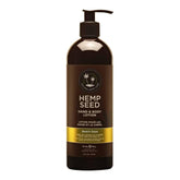 Earthly Body Hemp Seed Hand & Body Lotion Beach Daze bottle delivering lightweight hydration for dry skin.