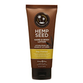 Earthly Body hemp-seed-hand-lotion bottle offers lightweight hydration for daily use.