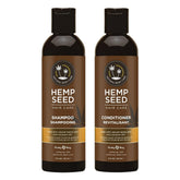 Earthly Body Hemp Seed Shampoo bottle showing sulfate-free daily cleansing
