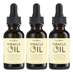 Earthly Body Miracle Oil bottle 1oz for daily skin hydration.