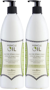 Earthly Body Miracle Oil Shave Cream bottle for a smooth, close shave.