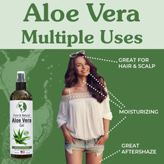 Earth's Daughter Aloe Vera Gel on hair delivers natural feel and shine.