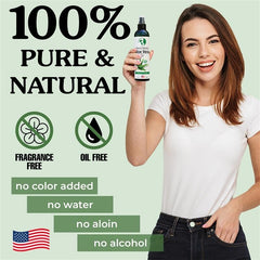 Close-up texture of Earth's Daughter Aloe Vera Gel shows smooth, quick absorption.