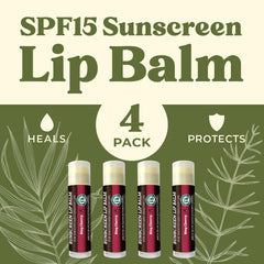 Earth's Daughter organic beeswax lip balm closeup highlights natural ingredients