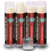 Earth's Daughter SPF lip balm 4-pack strawberry – vibrant tubes ready for daily sun protection