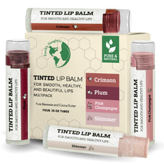 Earth's Daughter Tinted Lip Balm Shimmer for subtle color and hydration.