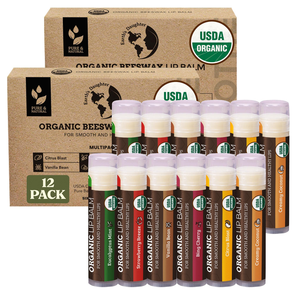 Earth's Daughter lip balm vanilla bean flavor for smooth moisture on dry lips