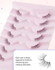 Easeful Half Lashes clear band half-lash for seamless application.