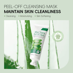 Easilydays Aloe Vera Peel Off Jelly Mask drying on skin signals deep cleansing and pore clarity