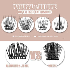 EASITENSION C curl lashes in 12 mm provide a natural lift.