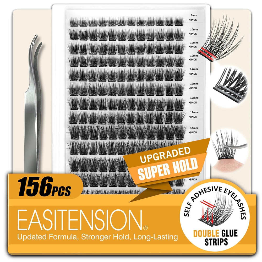 EASITENSION lash clusters kit for quick, mess-free application.