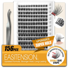 EASITENSION lash clusters kit for quick, mess-free application.