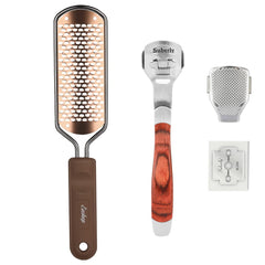 Easkep foot file front view shows durable stainless steel for effective exfoliation.