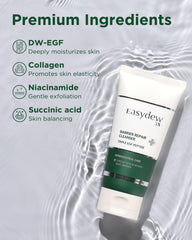 EASYDEW Barrier Repair Cleanser packaging highlights DW-EGF and barrier support