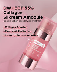 Easydew DW-EGF Silkream cream texture for smooth, nourished skin.