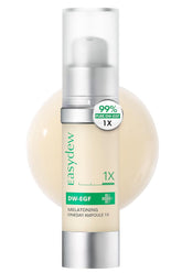 EASYDEW DW-EGF Melatoning Ampoule bottle shown for hydration and brightening skin.