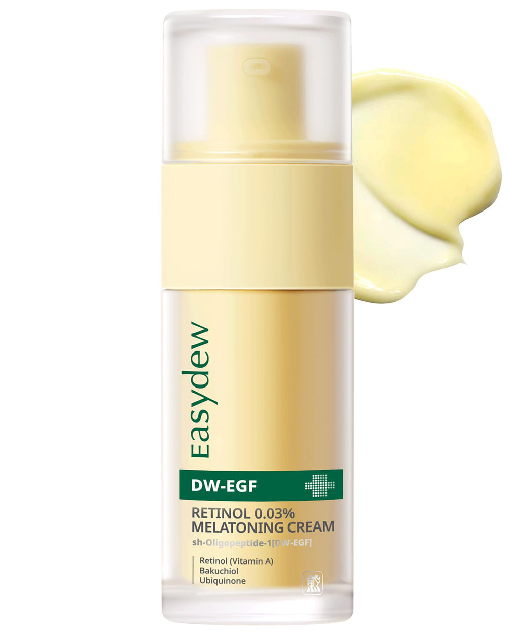 EASYDEW DW-EGF cream bottle close-up highlighting gentle anti-aging support