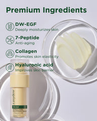 EASYDEW DW-EGF packaging pictured beside nightstand for a simple routine