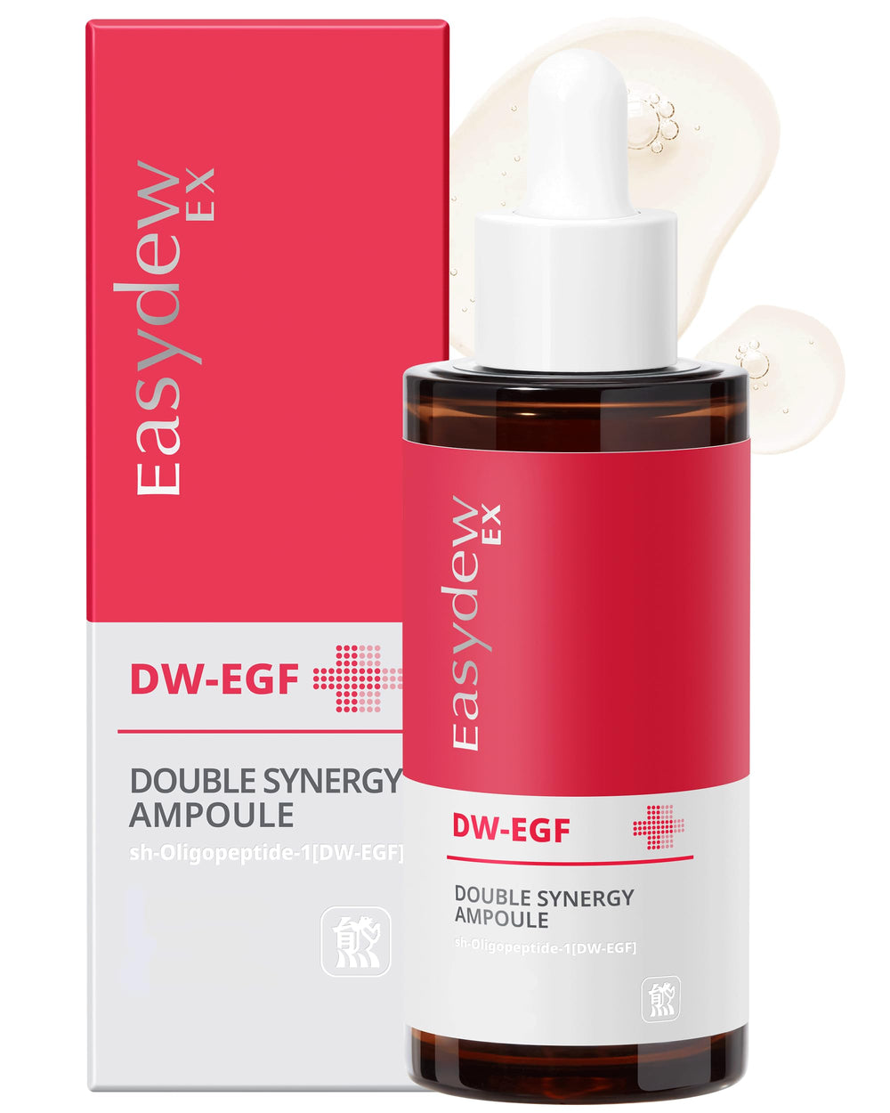 EASYDEW DW-EGF serum bottle front view for deep hydration and glow