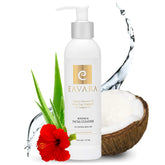 Eavara Organic Face Wash bottle close-up for gentle daily cleansing and radiant skin.