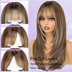 Eawwii wig features a glueless, lightweight design for comfortable wear.