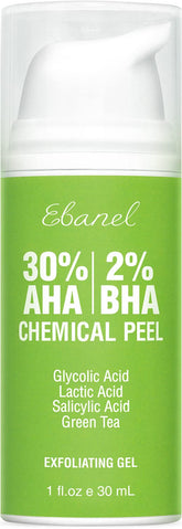 Ebanel chemical peel bottle and applicator for at-home exfoliation
