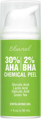 Ebanel chemical peel bottle and applicator for at-home exfoliation
