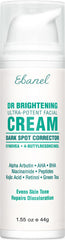 Ebanel dark spot remover face bottle shows brightened facial skin potential