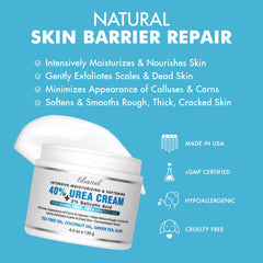 Ebanel foot cream targets heel roughness for smoother skin.