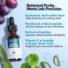 Swatch of Ebanel Hyaluronic Acid Serum texture demonstrating non-greasy hydration