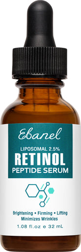 Ebanel Retinol Serum bottle pump enables easy, even nightly application.